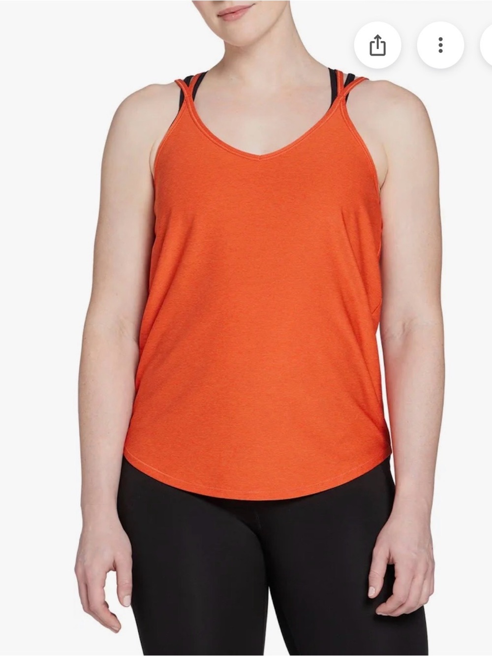 DSG Orange Double-Strap V-Neck Tank Top